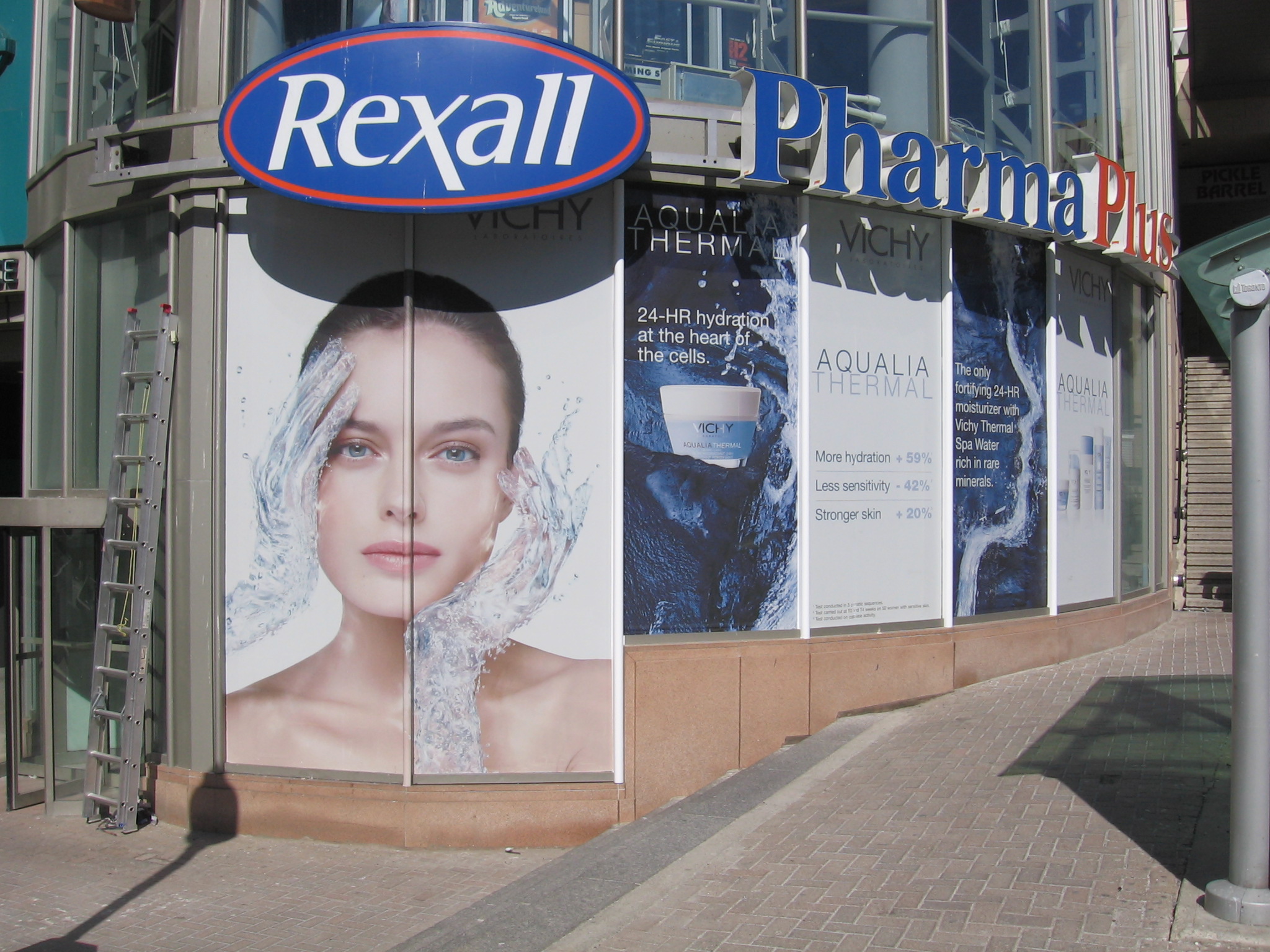 Custom Window Graphics at Rexall Pharmacy at Eglinton & Yonge in Toronto 